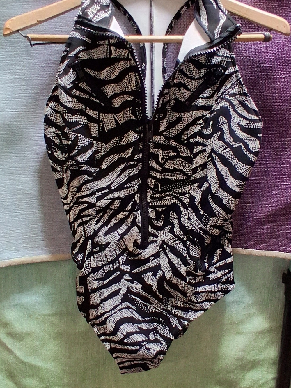 Magicsuit Black and White Zebra Halter One-Piece Swimsuit 14